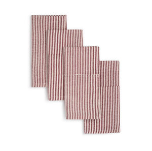 Set of 4: Hibiscus striped napkin