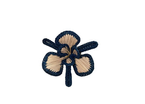 Navy Orchid Napkin Ring